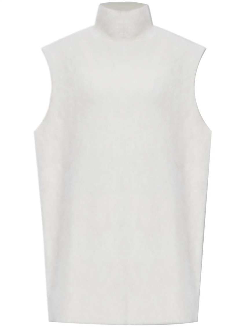 Marni Brushed Mohair Blend Sweater In White