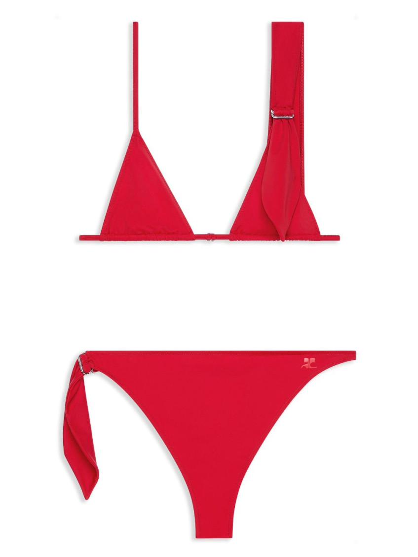 Courrèges Scarf Bikini Set In Red