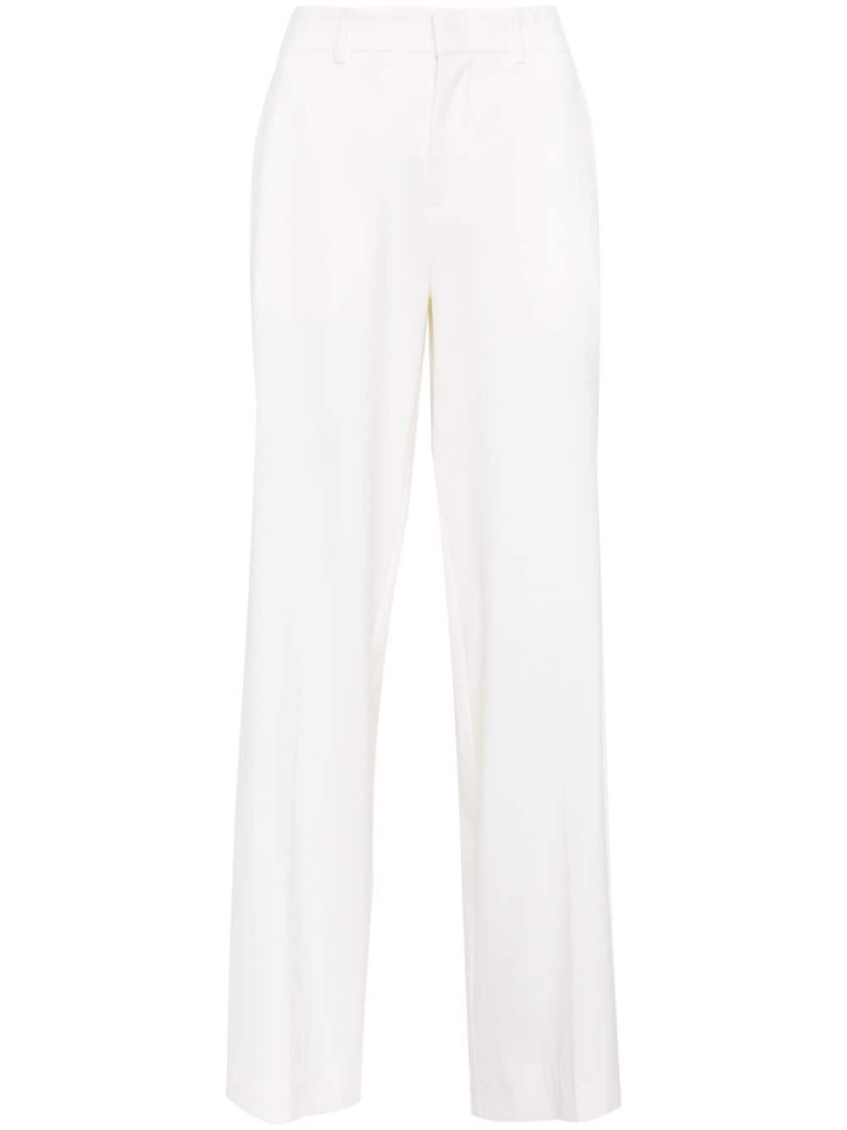 P.a.r.o.s.h . Lillie Pressed-crease Wide-leg Pants In White