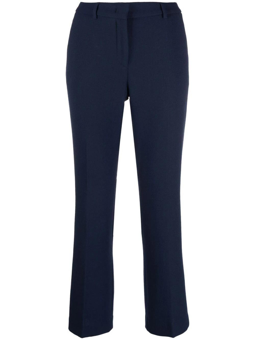 L'autre Chose L'autrechose Cropped Tailored Trousers In Navy Blue
