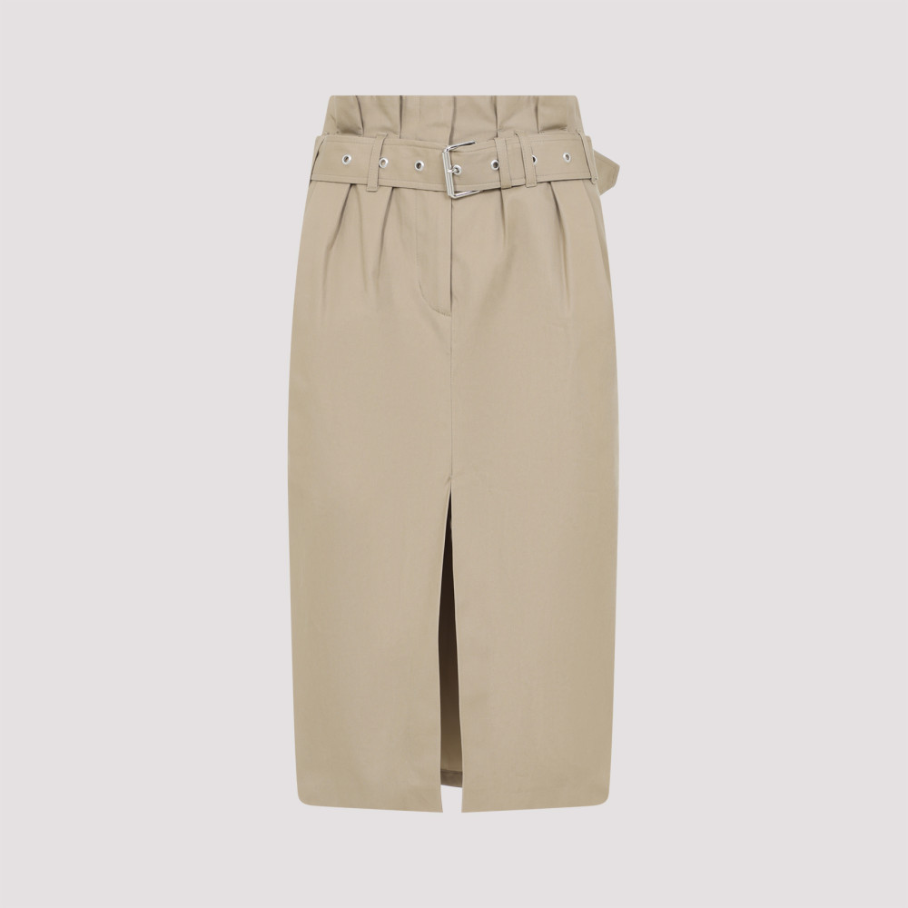Dries Van Noten Seaches Beige Cotton Skirt In Neutral