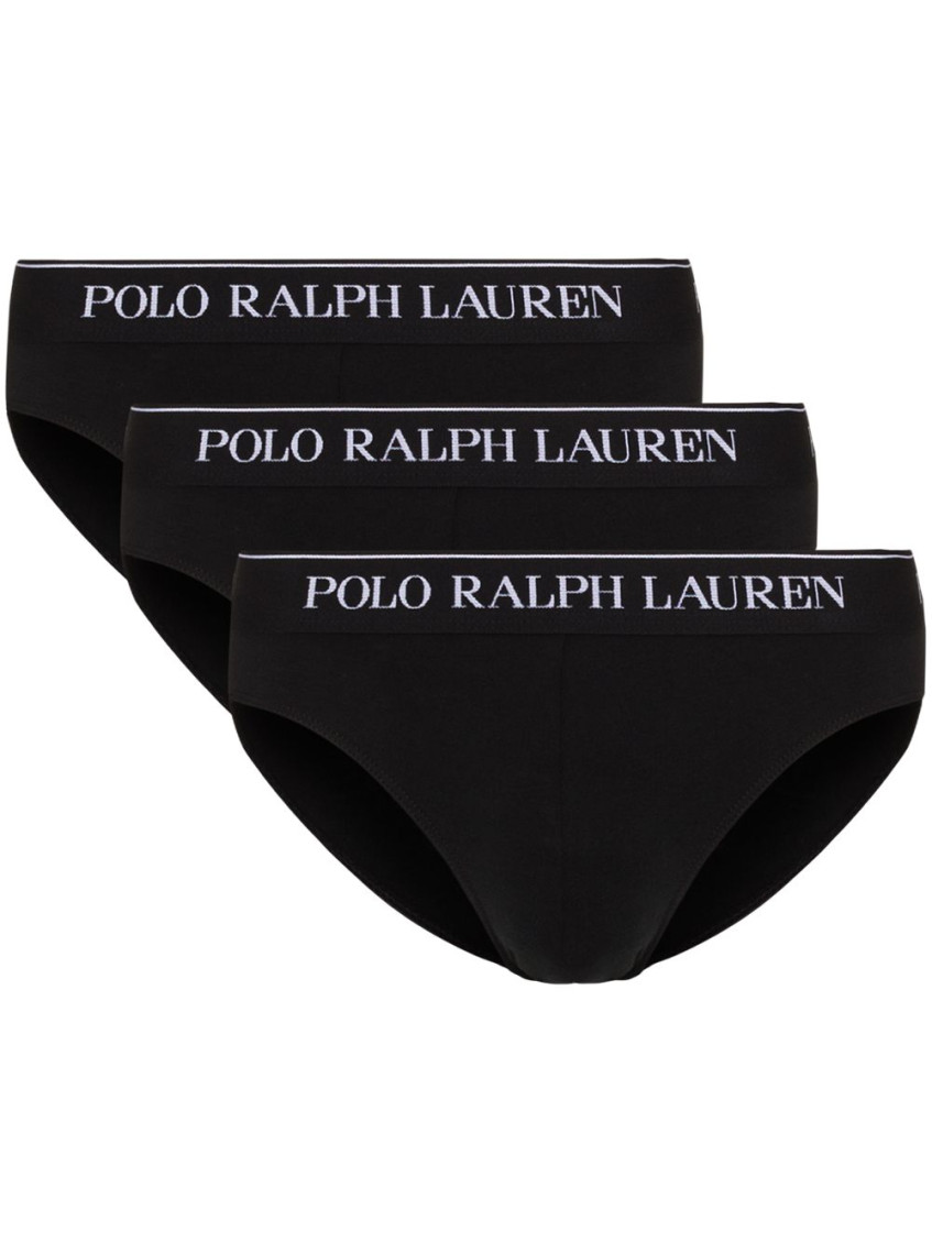 Polo Ralph Lauren Briefs Pack Of 3 In Black Cotton In Black