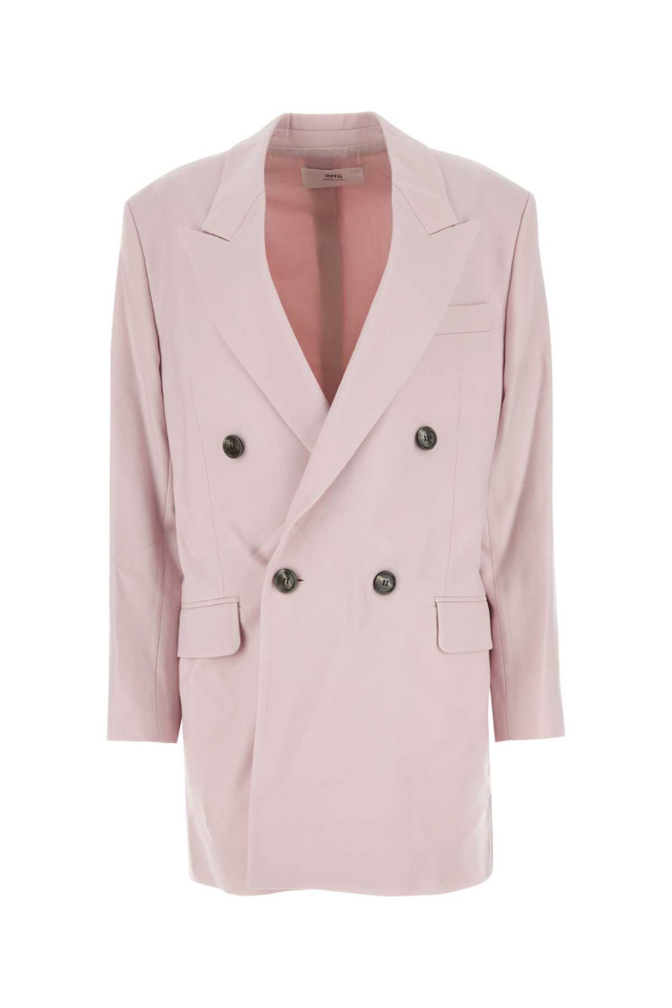 Ami Alexandre Mattiussi Oversize Double-breasted Blazer In Pink
