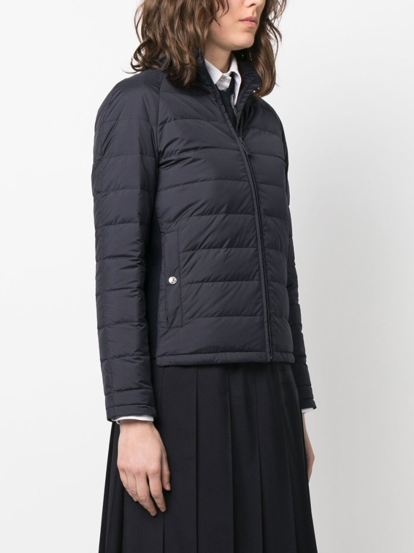 ジャケット THOM BROWNE Women Jackets FBD048X07259415 Dark Blue Thom Browne Navy blue polyester jacket for Women Online USA