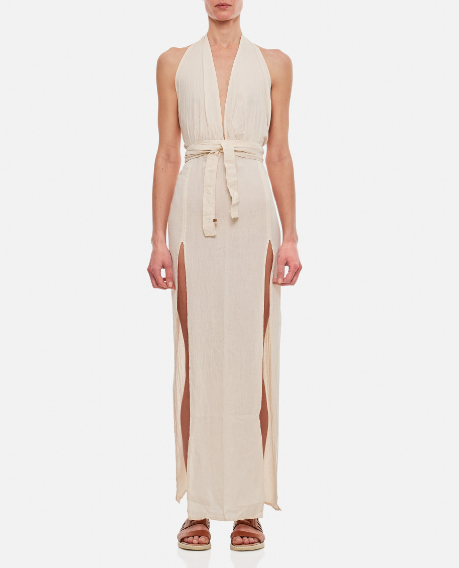 Caravana White V-neck Dress