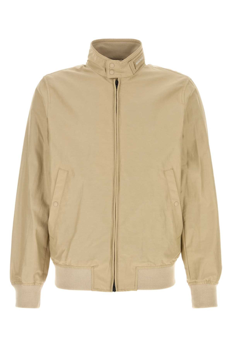 Woolrich Sand Cotton Blend Cruiser Bomber Jacket