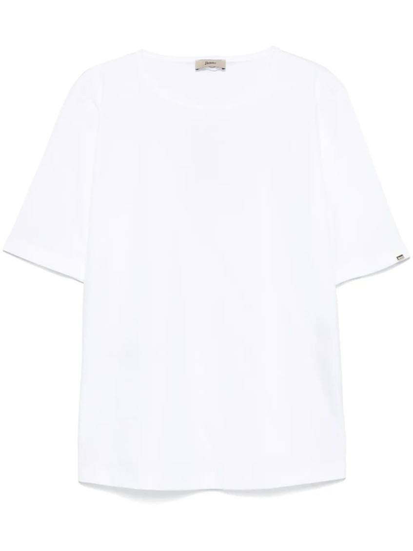 Herno White Monogram Cotton T-shirt