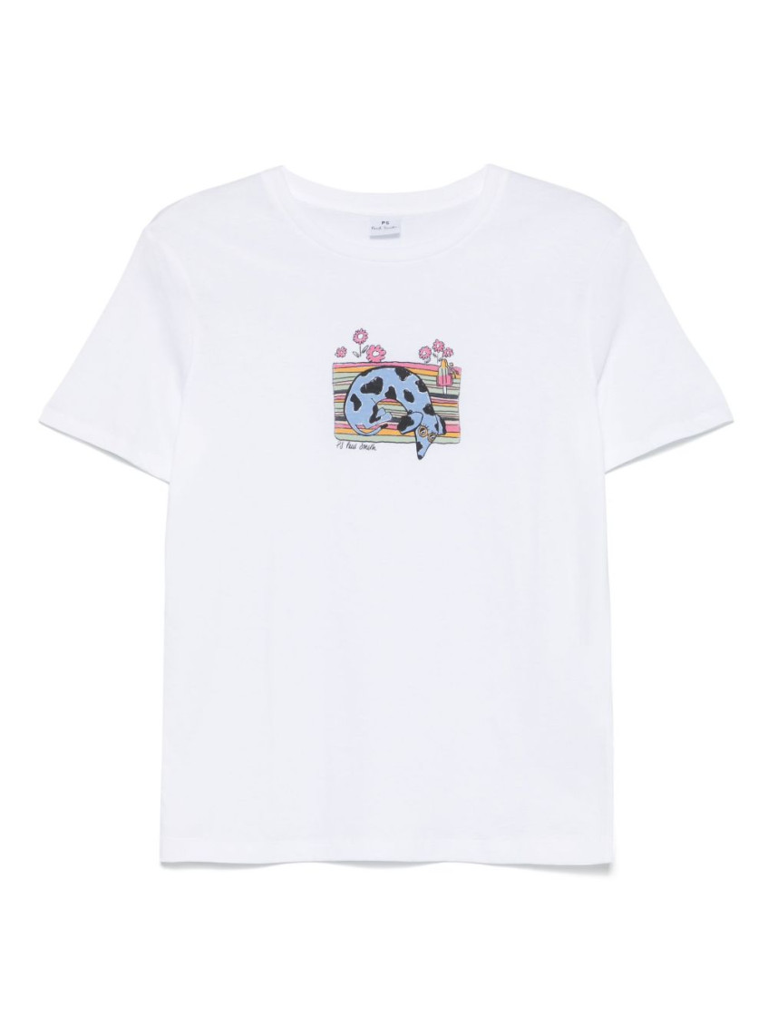 Ps By Paul Smith Dog Hug Cotton T-shirt
