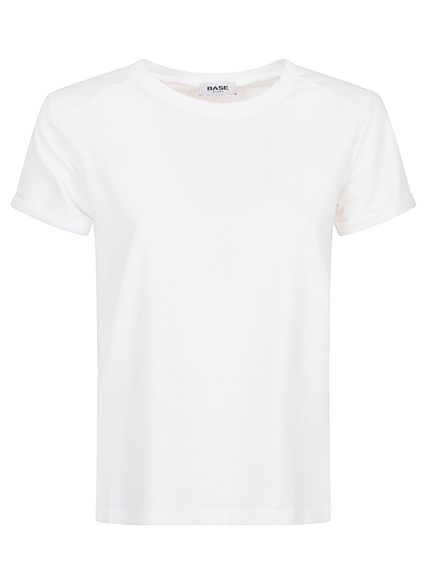 Baserange White Linen Jersey T-shirt