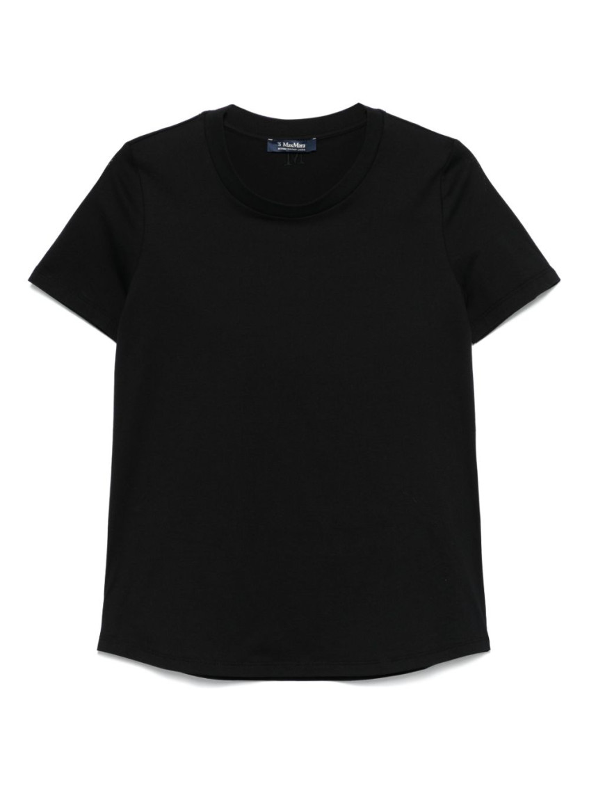 Max Mara Black Embroidered Cotton T-shirt