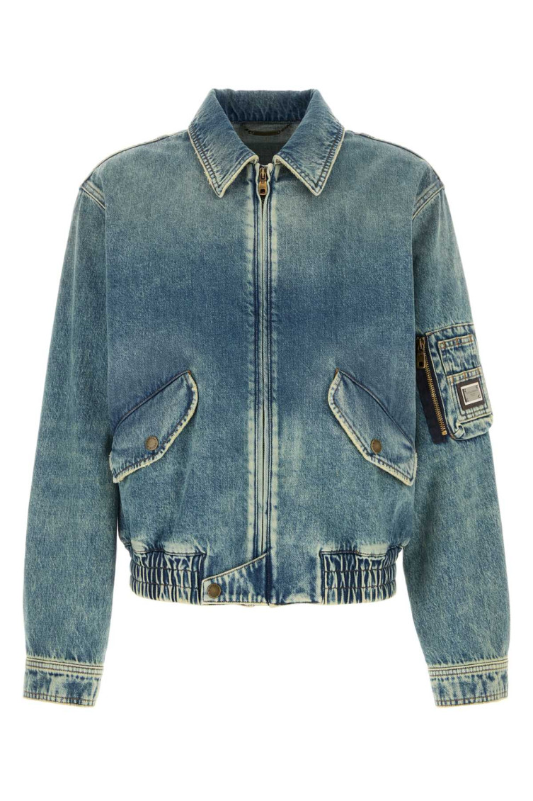 Dolce & Gabbana Denim Bomber With Tag