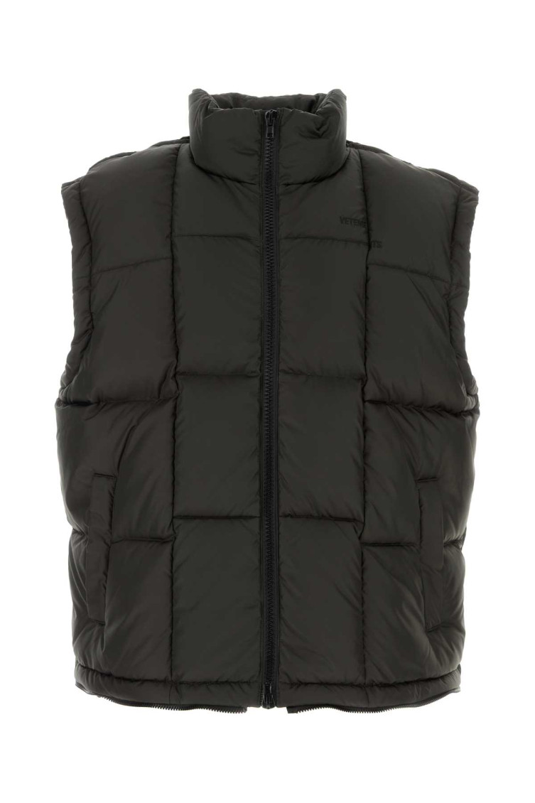 Vetements Quilted High Collar Puffer Sleeveless Jacket