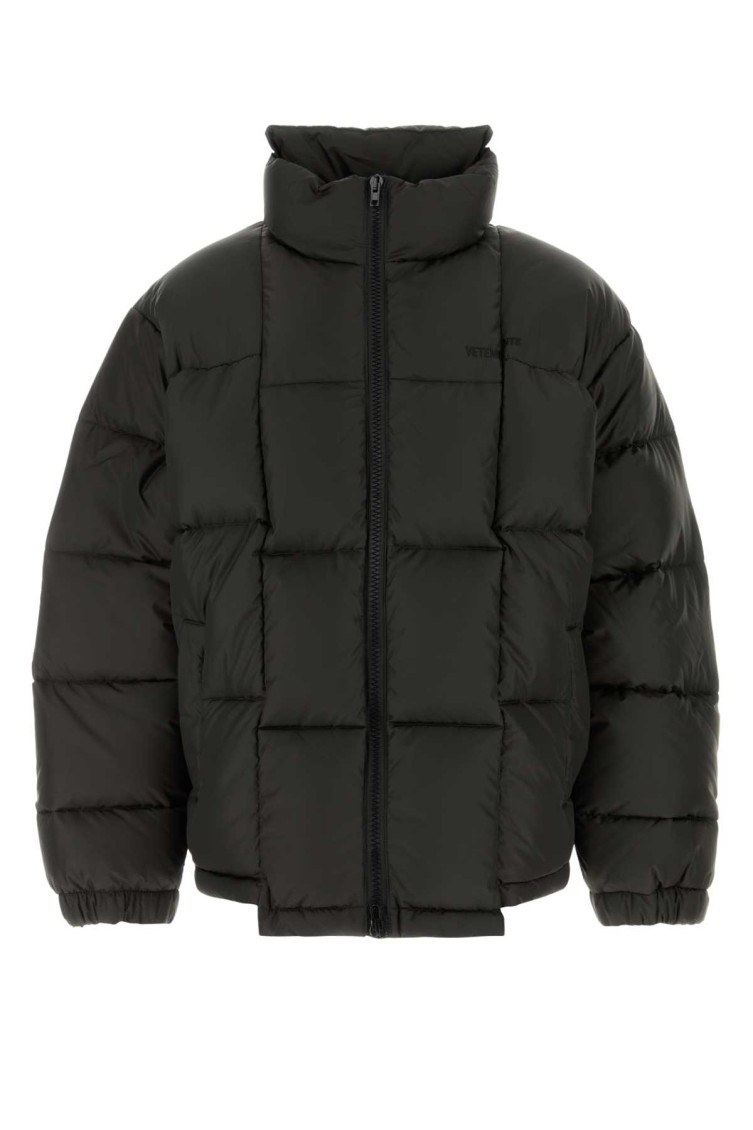 Vetements Men Dark Brown Polyester Down Jacket