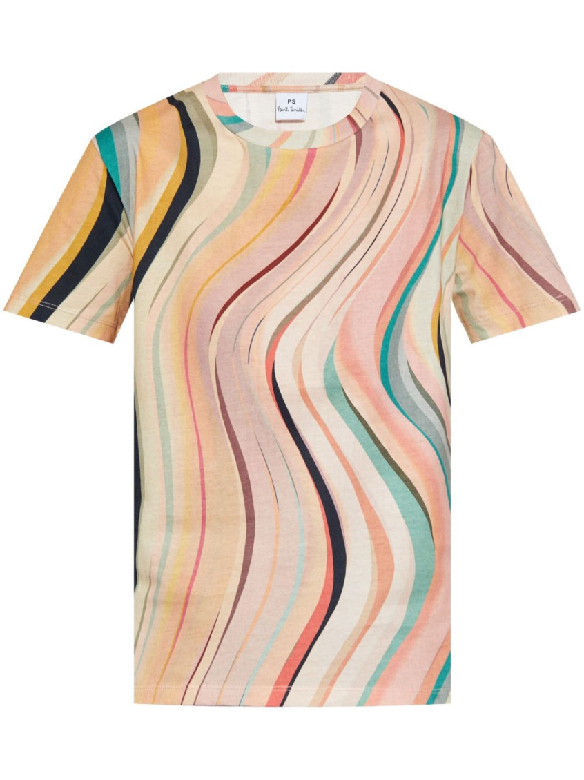 Ps By Paul Smith Ps Paul Smith New Swirl Cotton T-shirt