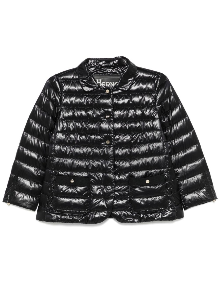 Herno Nylon Short Down Jacket In Black