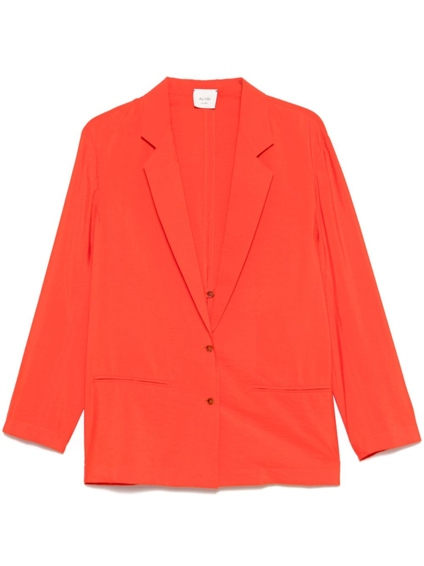 Alysi Silk Blend Single-breasted Blazer Jacket