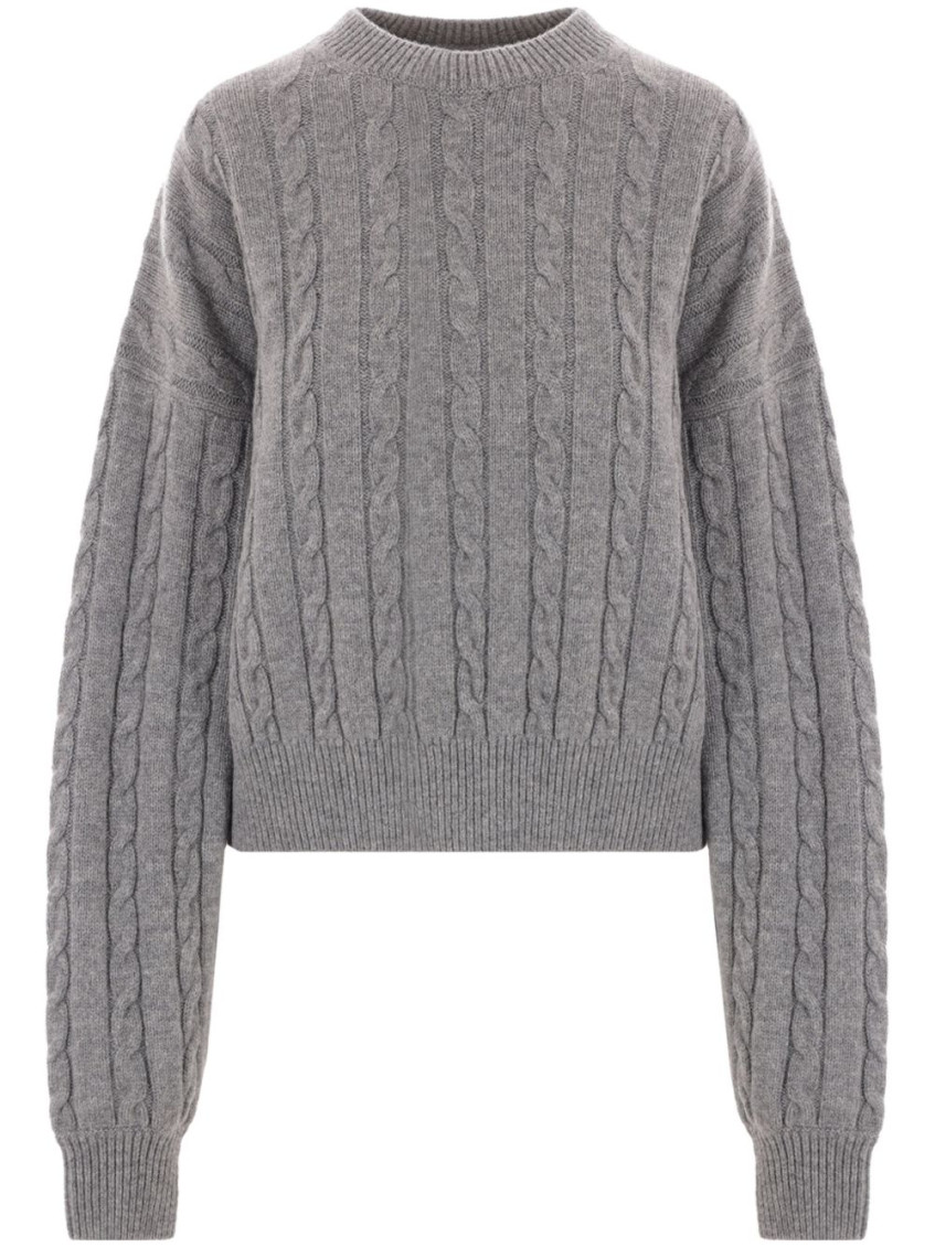 Loewe Cable Knit Crew Neck Wool Sweater