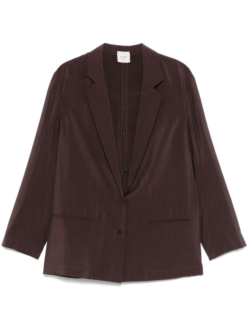 Alysi Silk Blend Single-breasted Blazer Jacket