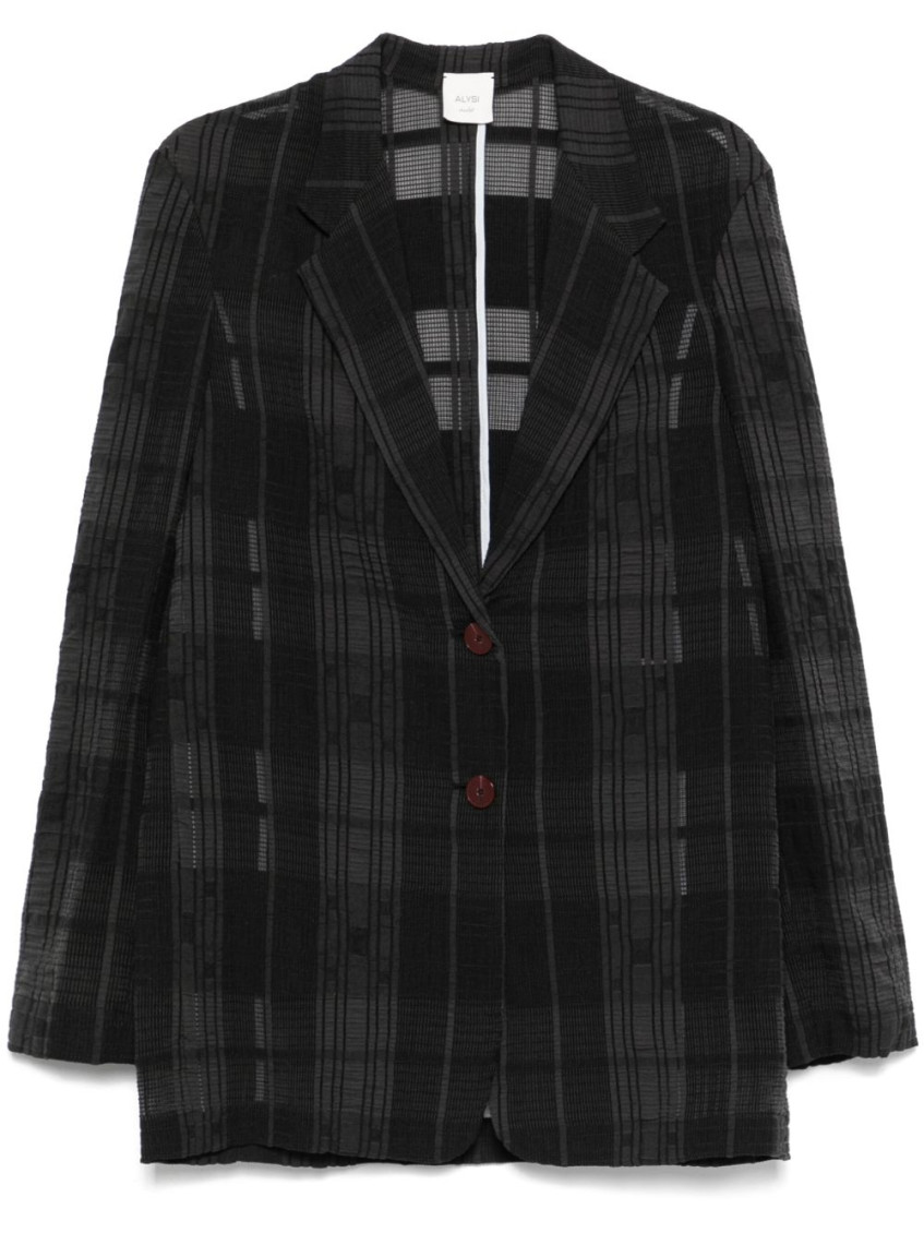 Alysi Black Single-breasted Blazer