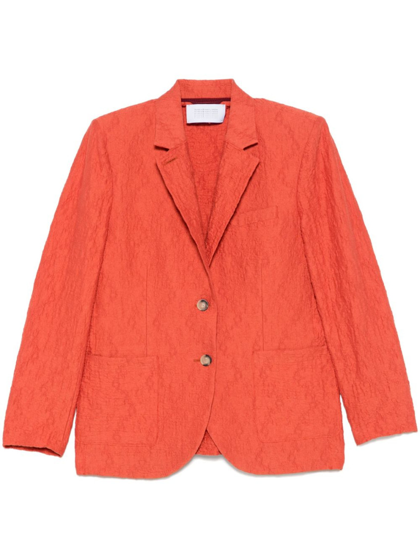 Harris Wharf London Blazer Jacket In Cotton Blend In Red