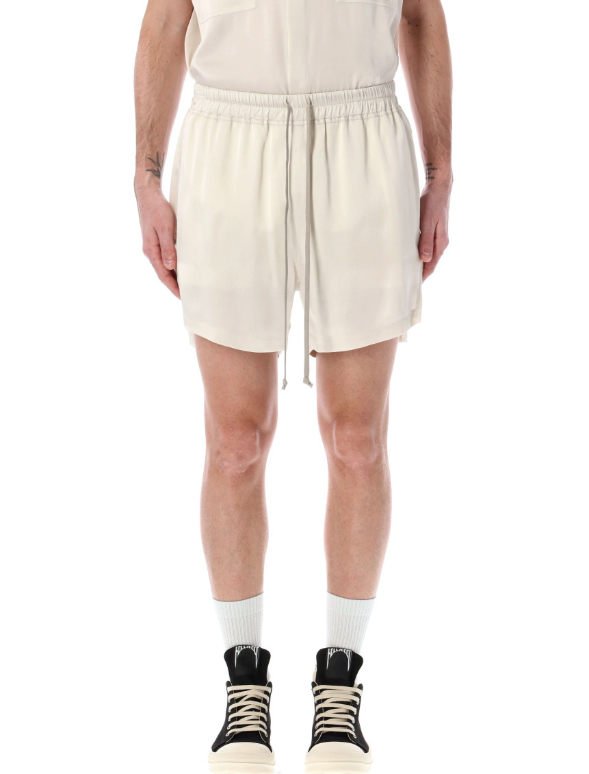 Rick Owens Above-knee Boxers With Elasticized Waistband And Beveled Splits
