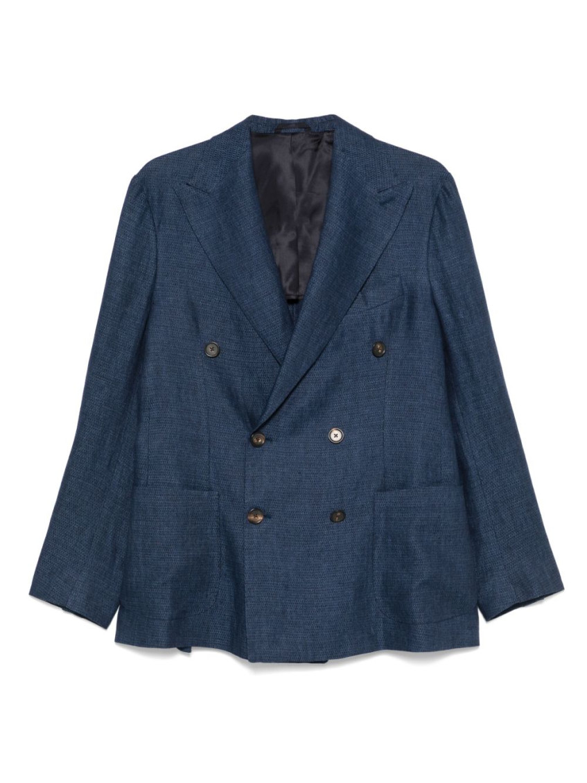 Doppia Navy Blue Double-breasted Blazer