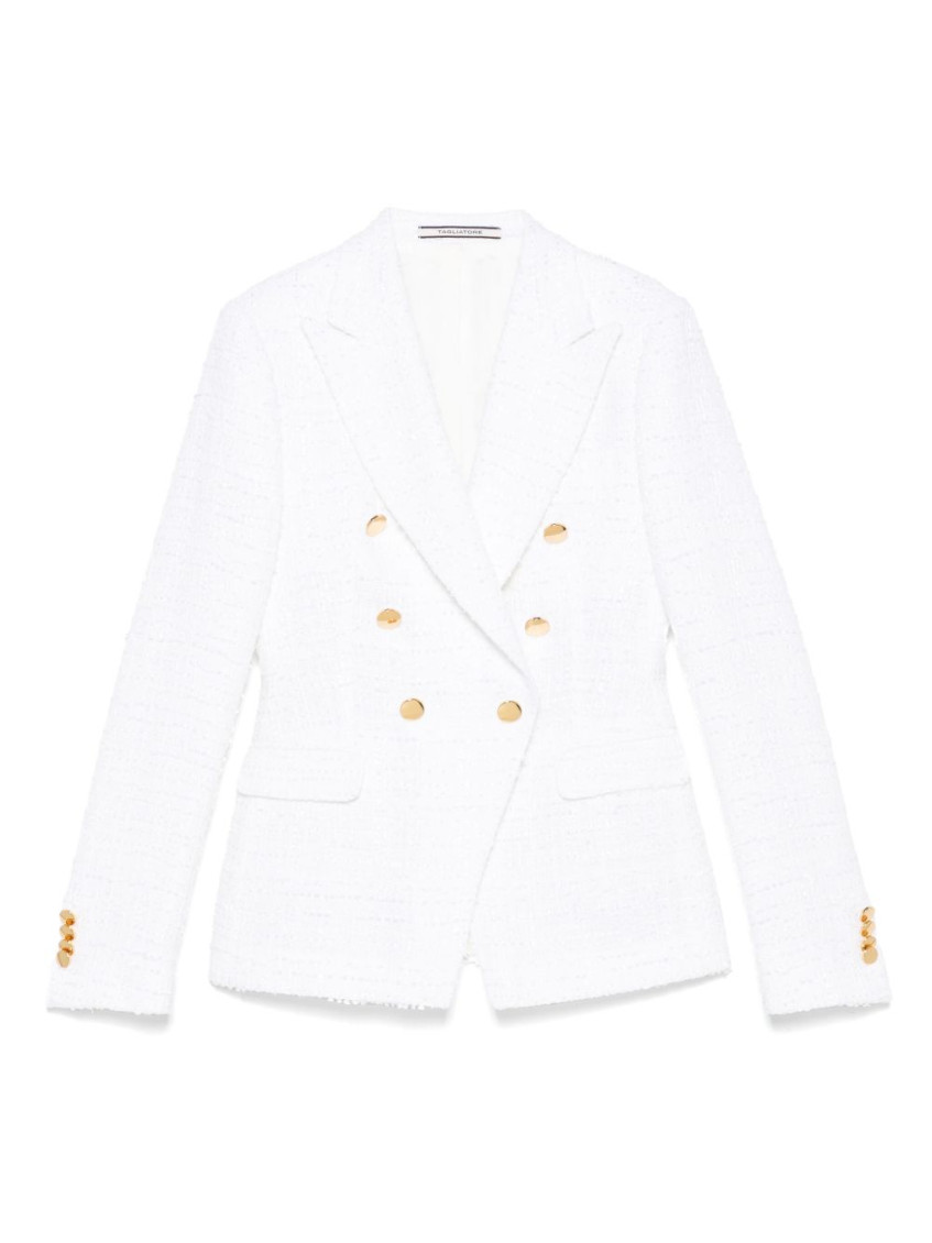 Tagliatore Cotton Single-breasted Jacket In White
