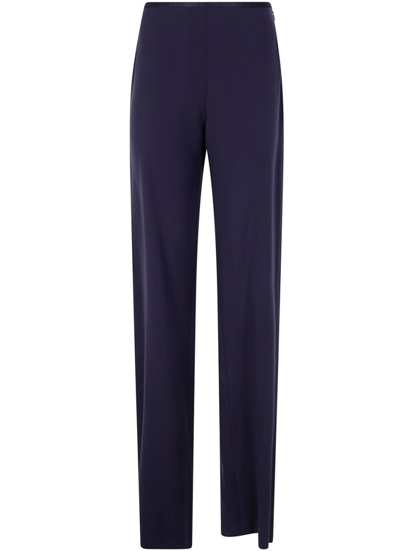 Emporio Armani Navy Blue Cady Trousers