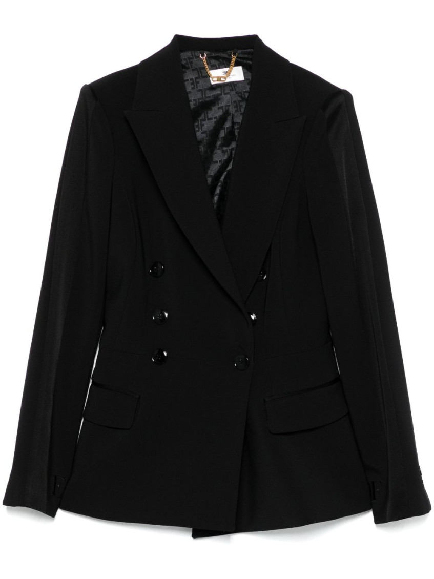 Elisabetta Franchi Double-breasted Jacket With Belted Waist