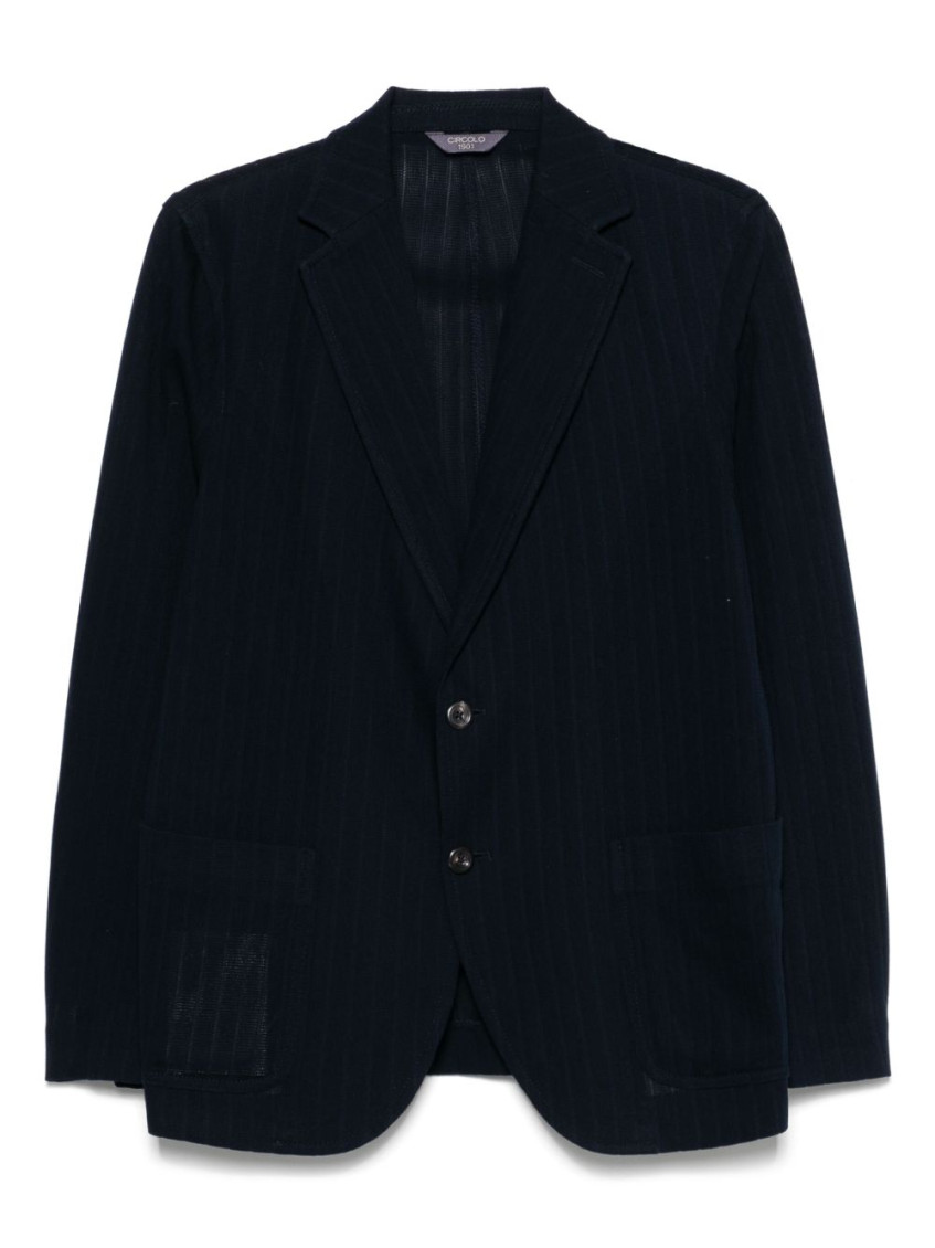 Circolo 1901 Cotton Single-breasted Jacket With Buttoned Cuffs In Black