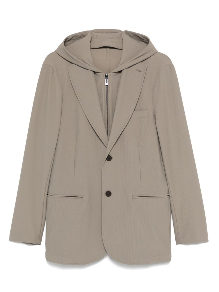 E 'clat Beige Single-breasted Blazer
