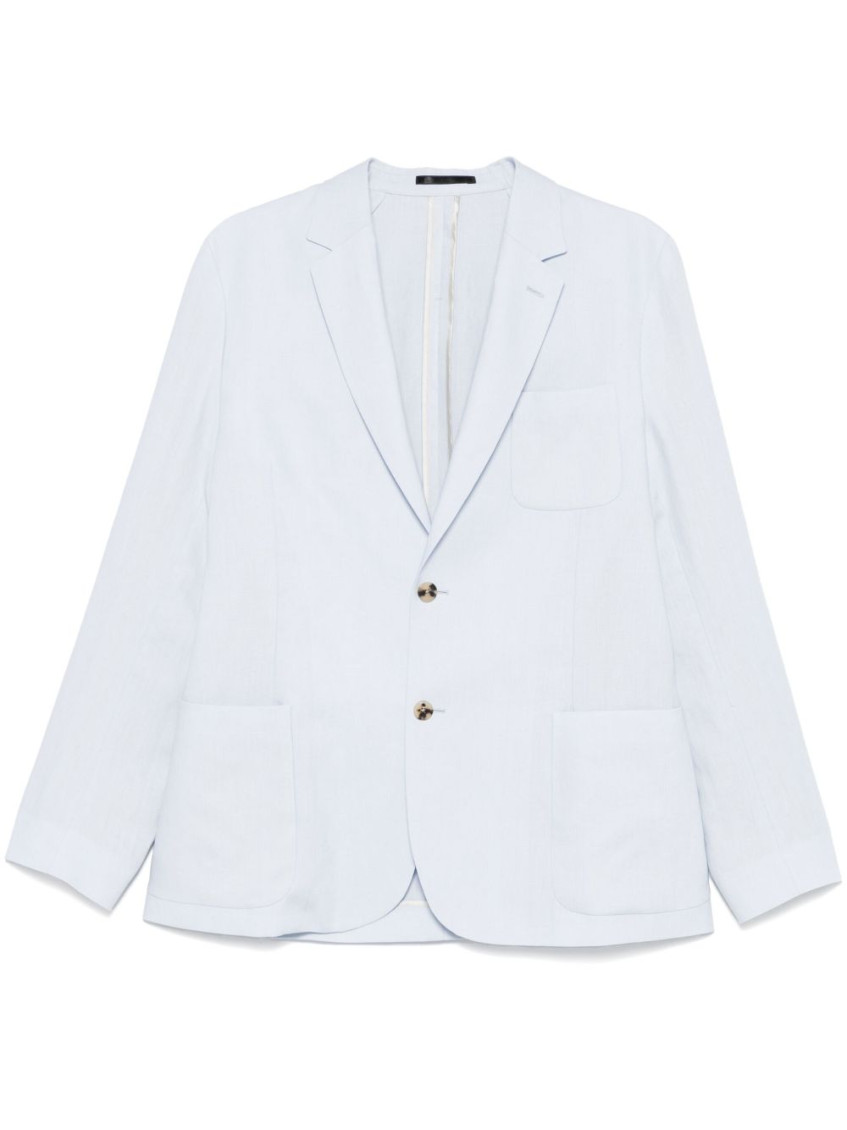 Paul Smith Light Blue 2 Button Jacket In White