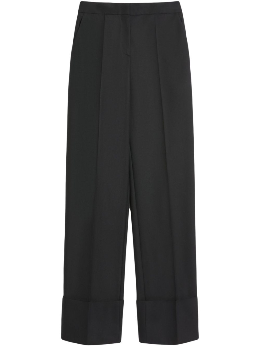 Valentino Wool Trousers With Straight Leg And High Waist