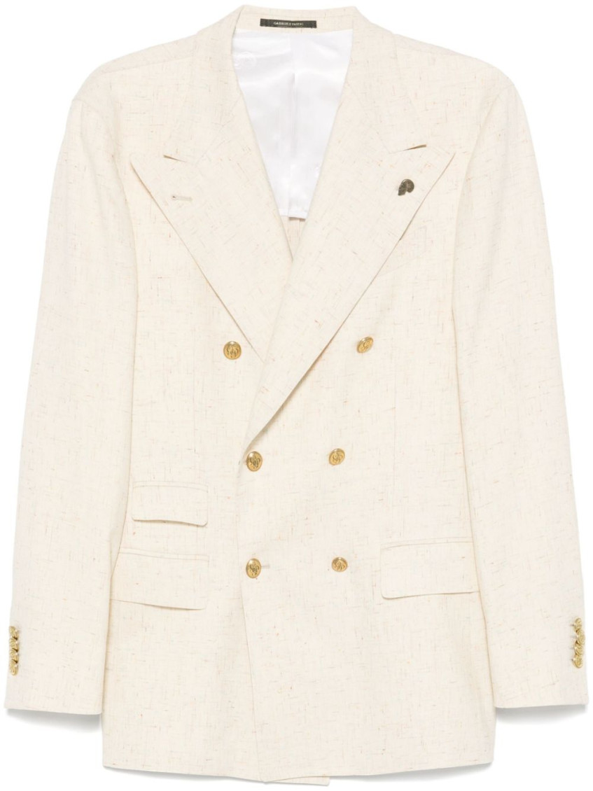 Gabriele Pasini Double-breasted Buttoned Blazer With Flap Pockets In Gray