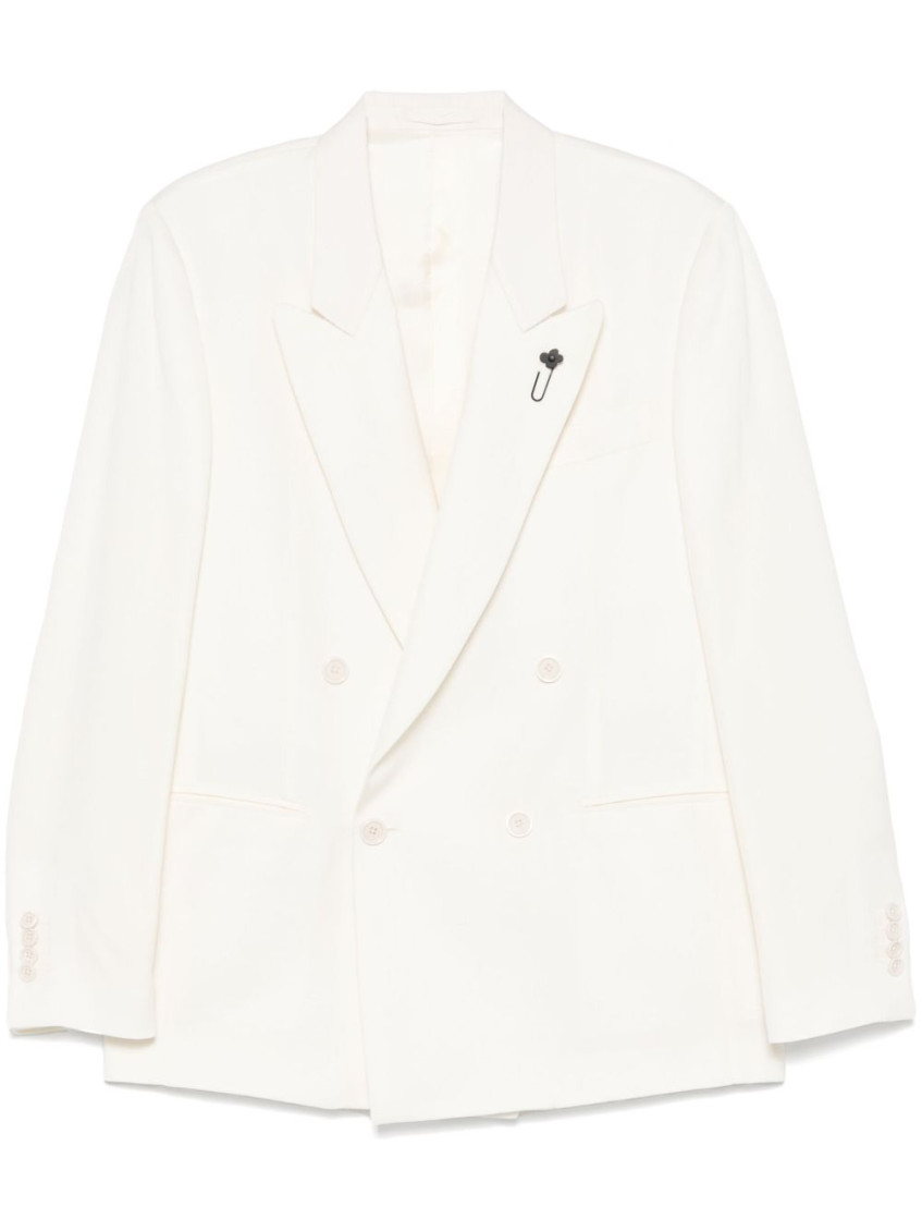 Lardini Strong Attitude Double-breasted Jacket In White