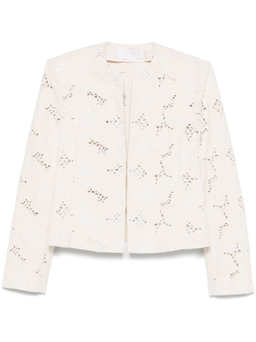 Genny Shortened Silhouette Laser-cut Accents In Neutral