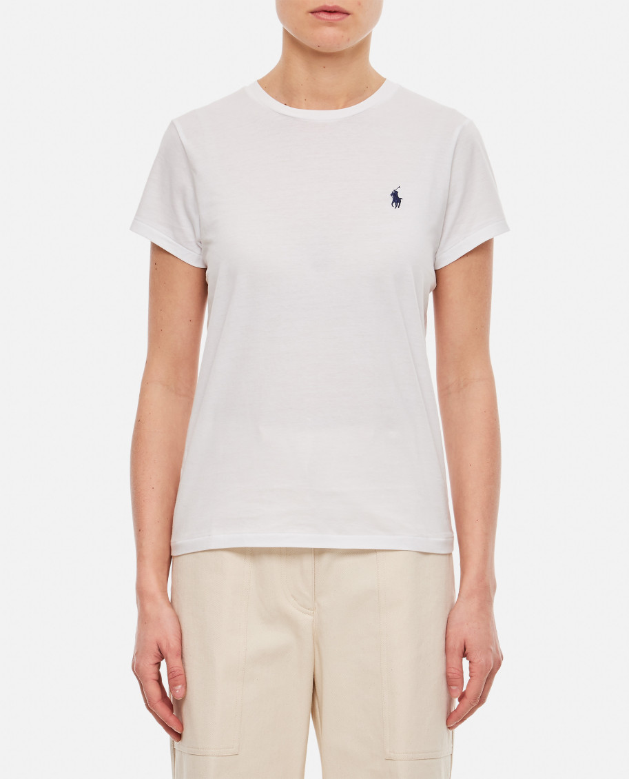 Polo Ralph Lauren Polo Pony Slim Cotton T-shirt In White