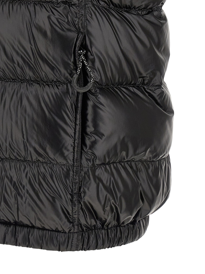 Moncler Black Quilted Logo Jacket for Men Online USA at Darveys.com