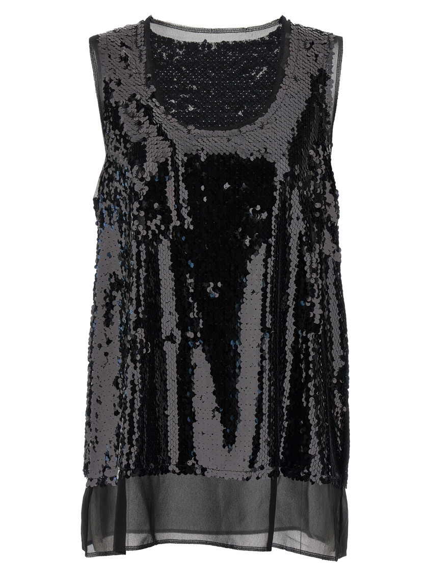 Shop Comme Des Garçons Black Sequin Top