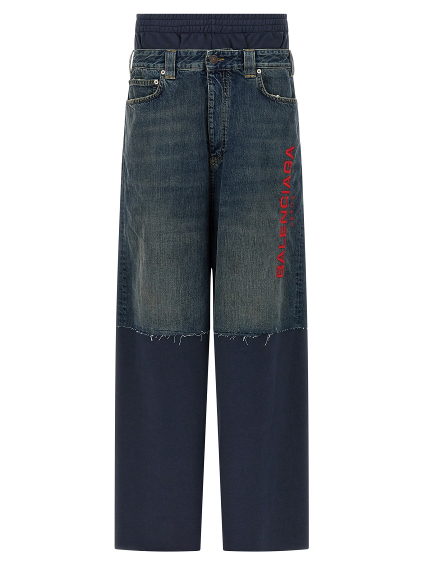 Balenciaga Blue Insert Joggers Jeans