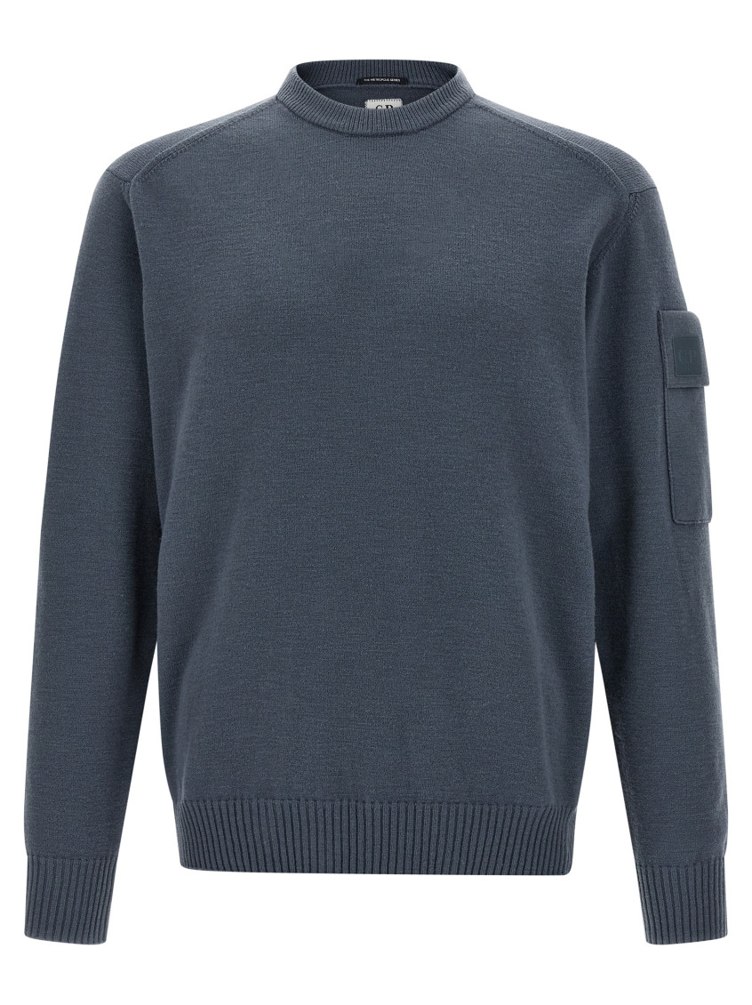 C.p. Company Extrafine Wool Sweater Sweaters And Cardigans Blue In Blue
