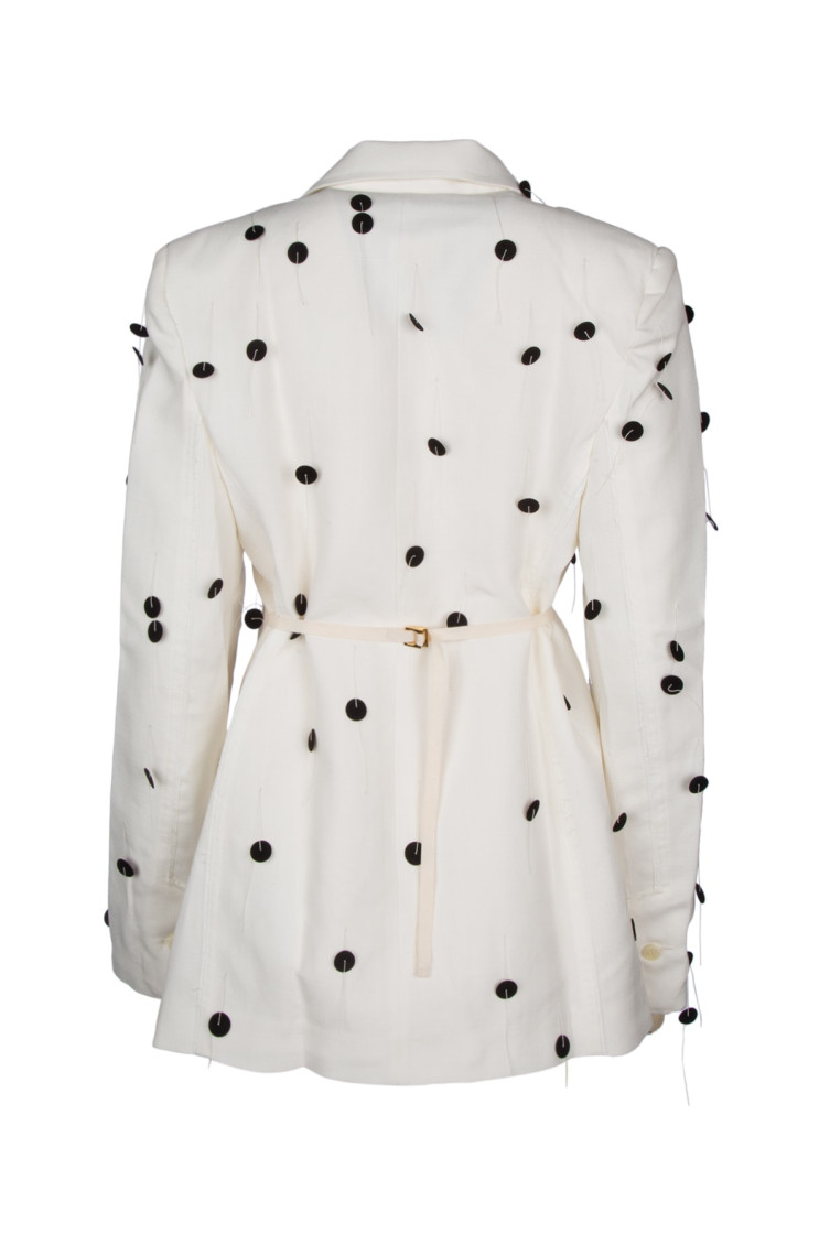 Jacquemus White La Veste Caraco Brode Blazer