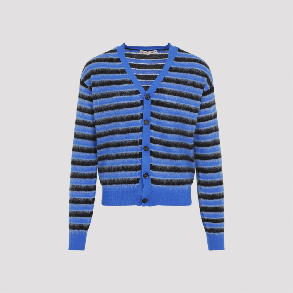 Shop Marni Blue V Neck Sweater
