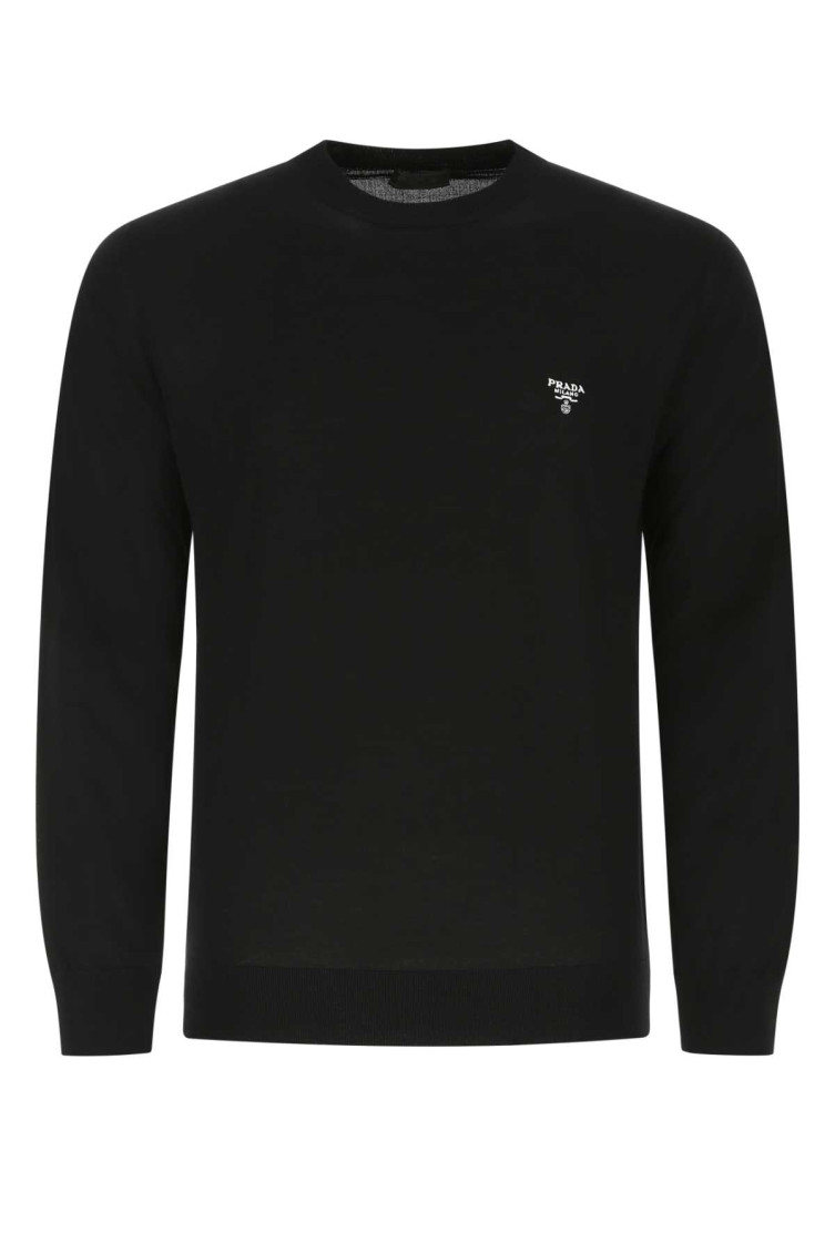 Prada Sweatshirt Aus Technischer Baumwolle In Black