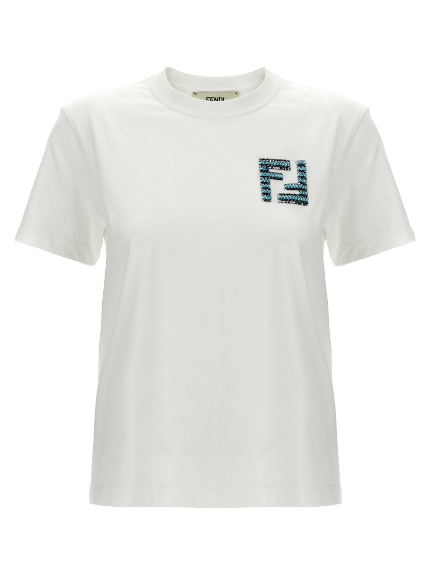 Shop Fendi White Ff T-shirt