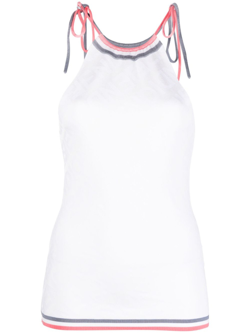 Fendi Ivory Viscose Blend Top In White