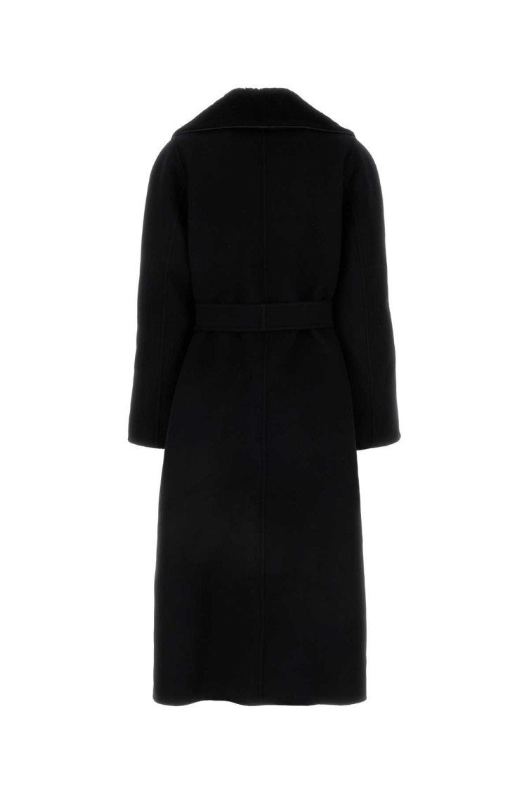 【関税&送料込】Fendi Black Wool Blend Coat Fendi Black wool blend coat for Women Online USA at Darveys.com