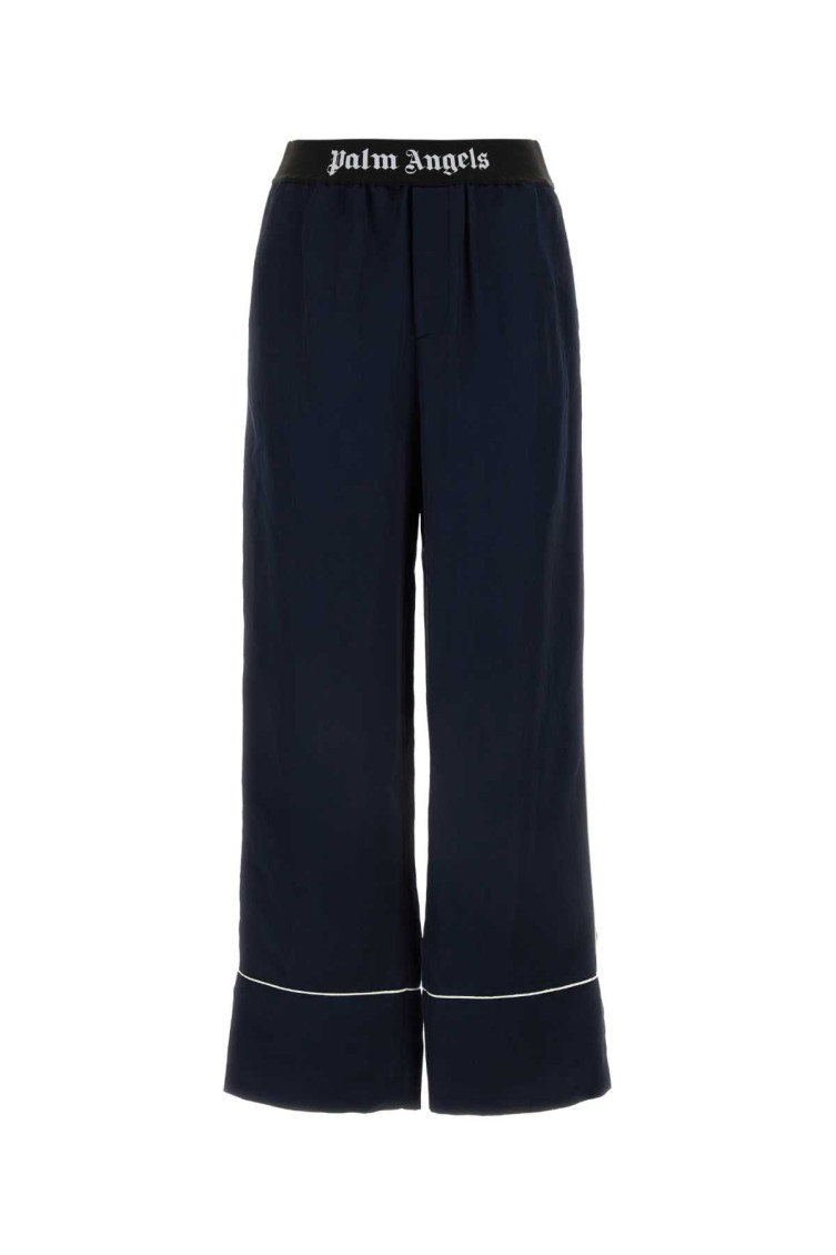 Shop Palm Angels Navy Blue Wide Leg Pjama