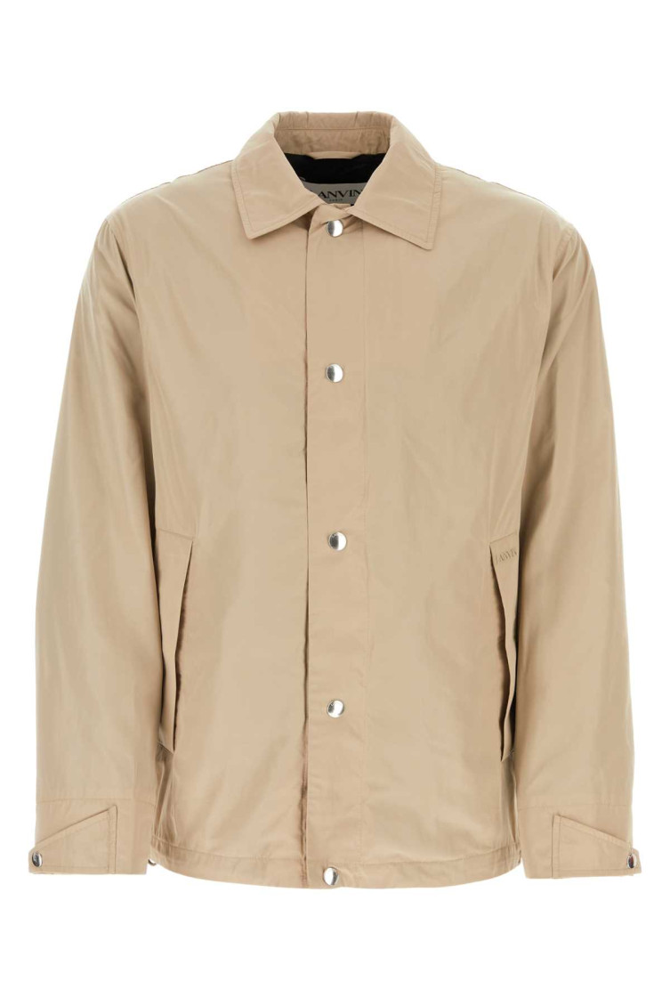 Lanvin Cappuccino Polyester Windbreaker In Beige