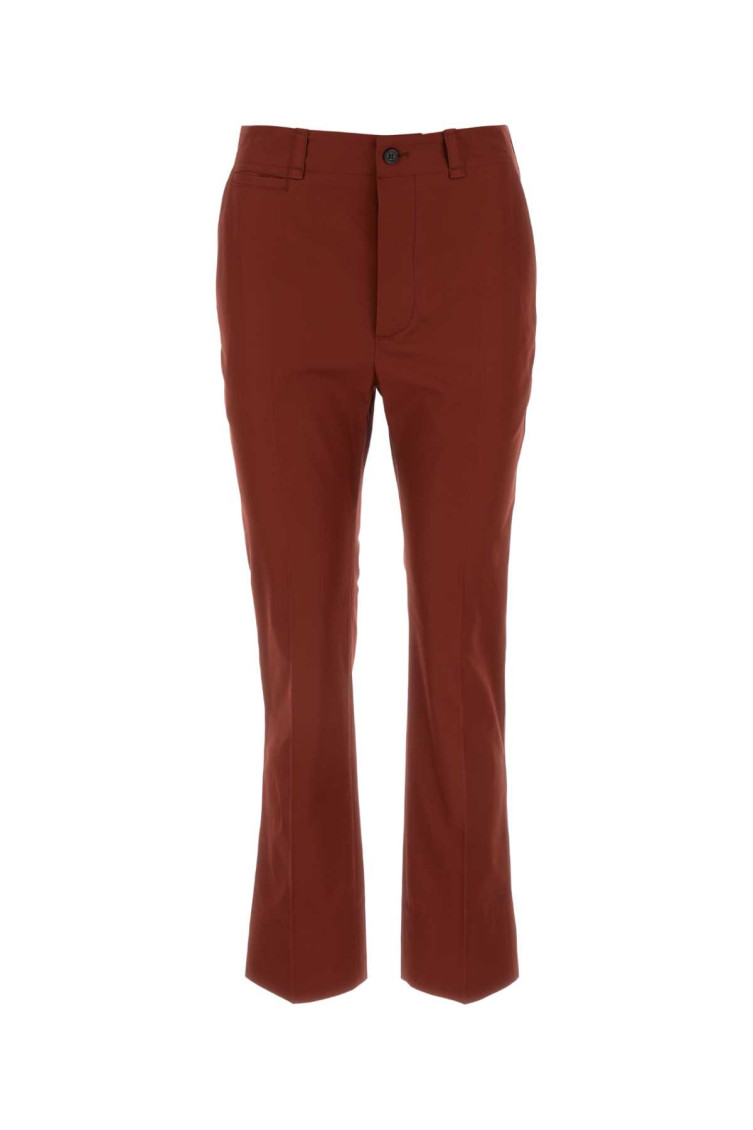 Saint Laurent Tiziano Pant With Belt Loops And Back Pockets In Red
